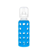 Lifefactory 9 - Ounce Glass Baby Bottle with Stage 1 Nipple, Stopper and Cap - ANB Baby